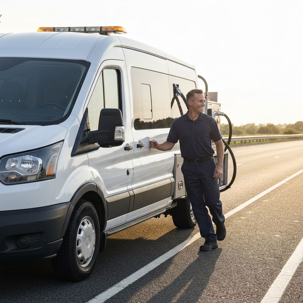Gas delivery service vehicle