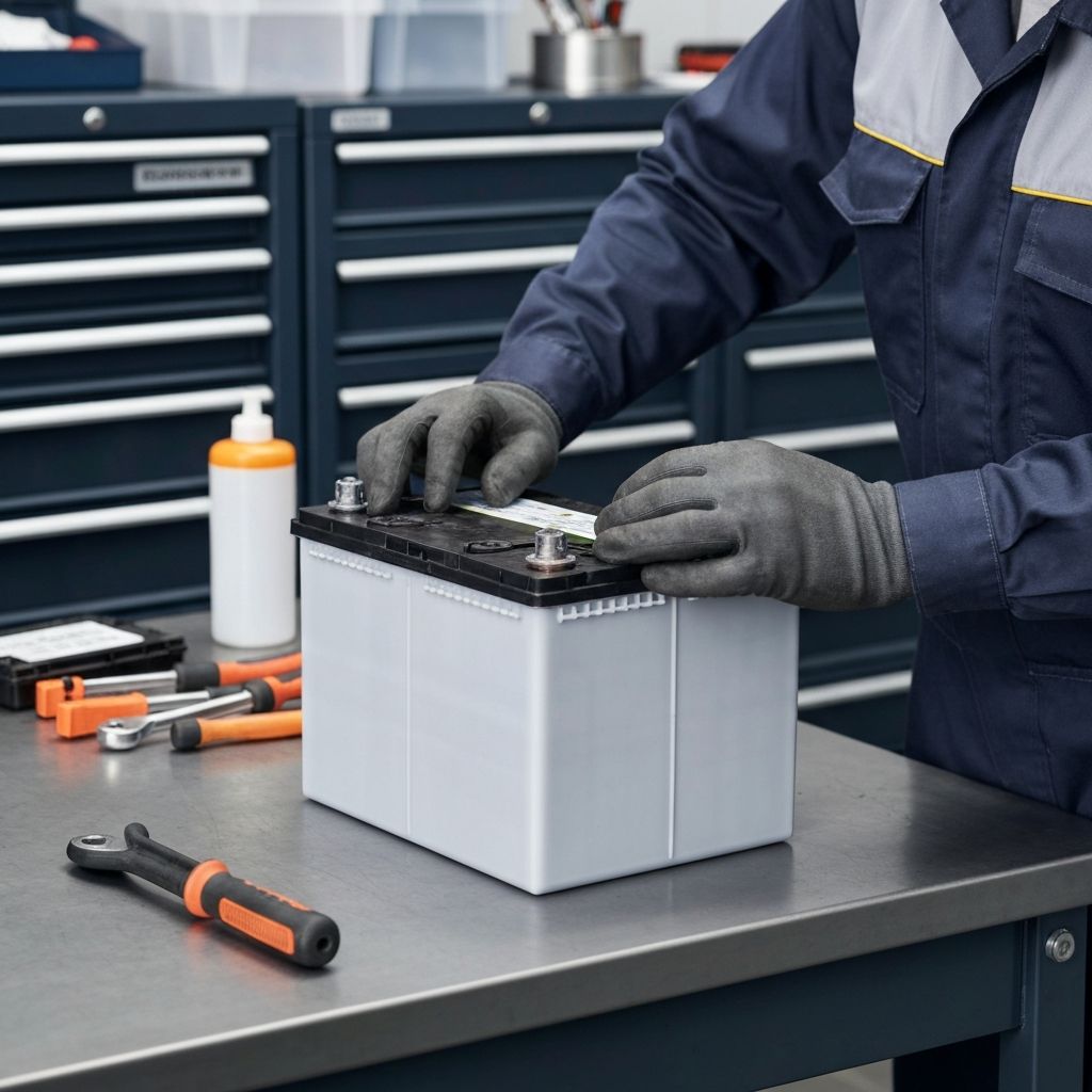 Professional car battery installation