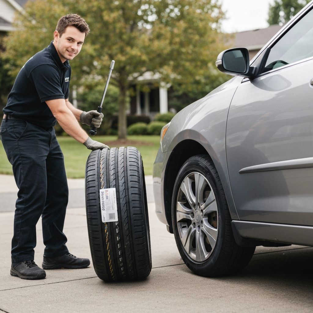 Mobile tire replacement service