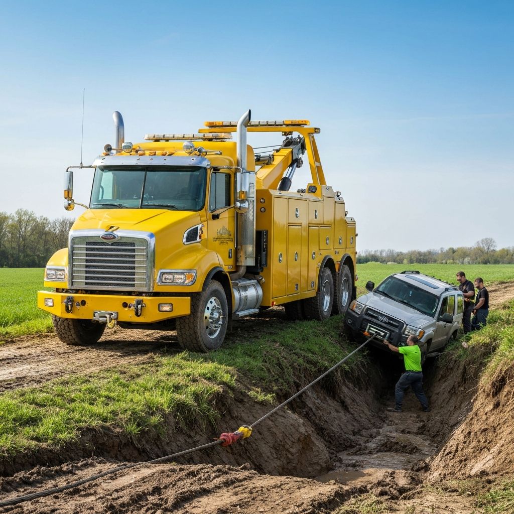Professional winch-out and vehicle recovery